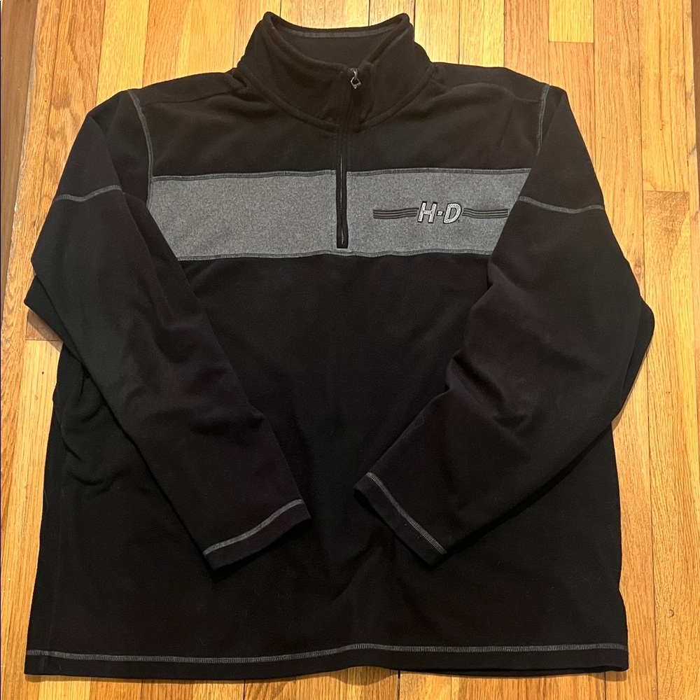 Harley-Davidson Black and Gray Fleece Jacket